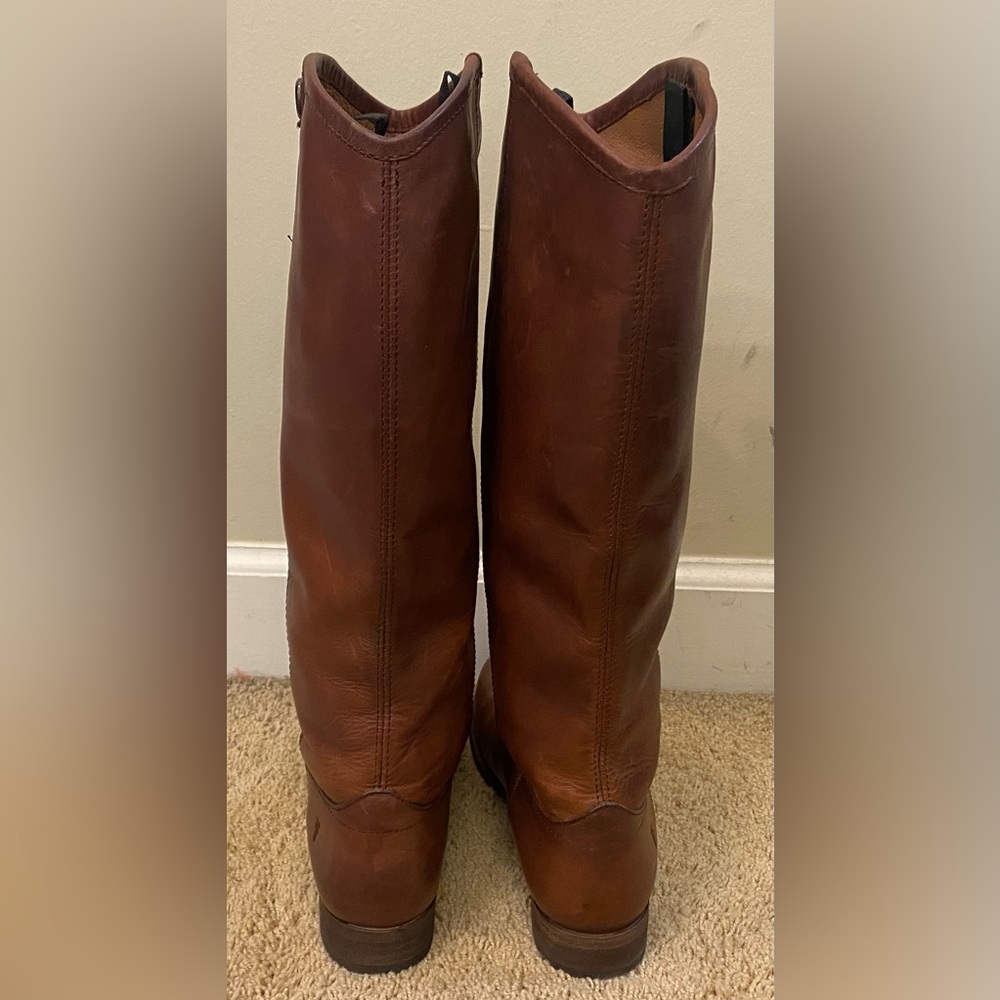 Woman's Frye Brown Leather Knee-High Boots Size 7.5 PERFECT - Picture 3 of 7